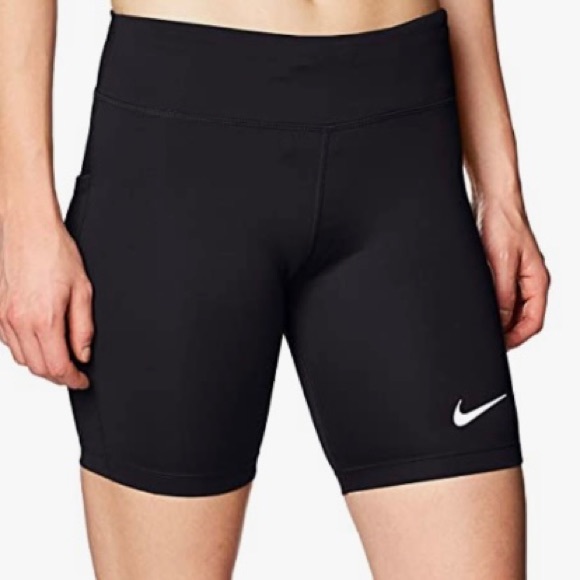 Nike Plus Size Women's Black Mid Rise Running Bike Short with